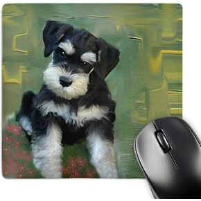 3dRose LLC 8 x 8 x 0.25 Inches Mouse Pad, Miniature Schnauzer (mp_4158_1)