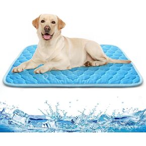 Dog Cooling Mat - Self Cooling Mat for Small Medium Large Dogs,Easy Washable,Water Absorption Top,Materials Safe,