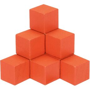 MECCANIXITY Crafts Wooden Cube 100 Pcs Square White Natural Solid Wood Crafts Blocks for DIY Projects, Puzzle Making, Letters, and Stamps for Home Decoration