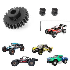 RCAWD 22T Pinion Gear for 1/10 Losi lasernut U4 & Tenacity DB & Tenacity SCT & Tenacity TT PRO Upgrades Parts, #45 Steel 1.0 Module Pitch Safe-φ5 5mm Big Bore Mod 1 Hop Ups for# LOS242004