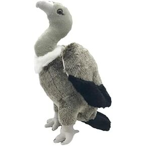 JIANEEXSQ Cute Life Like Vulture Stuffed Animal Plush Toy Simulation Cinereous Vulture Doll Children Birthday Gift 14in