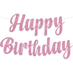 Beishida Teal Blue Happy Birthday Lanner - زخارف بريق مسبقة ، علامة على النساء ، الخلفية in Kuwait