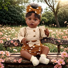Babeside Renistic Reborn Baby Baby Doll Black-دمية سوداء 20 بوصة تبدو حقيقية من نبيذ Newborn Baby Dolls مع ملابس للأطفال في سن 3 +