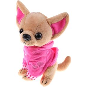 Stuffed Dog Puppy Toy Dog Plush Toy Soft Doll Stuffed Animal Pillow Birthday Gift Present Cute Dog Ornaments Decoration Handicraft House Desktop Decoration Prop,17cm/6.7"