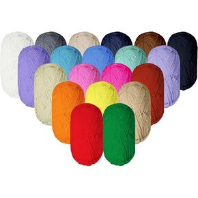 SUNTQ 12x20g Acrylic Yarn for Crocheting, 480 Yards Assorted Colors Yarn Bulk Mini Skeins Crochet Kit for Beginners, Soft Knitting Yarn Multicolor Yarn Set for Crochet & Knitting & Art Project