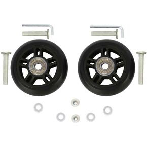 ORO 1 Pair Luggage Wheels Replacement 90mm Case Wheels with 8mm(0.31") Bearings Wheels for Suitcase and Inline Outdoor Skate and Caster Board