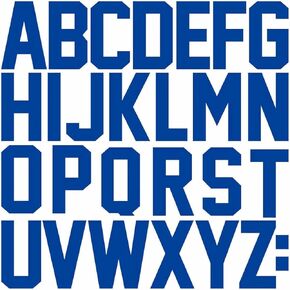 4set 2 Inch Vinyl Iron on Letters Heat Transfer Letters Alphabets for Clothing T-Shirt Bag（Blue）…