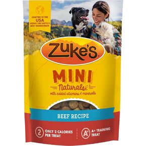 Zukes Mini Naturals Dog Training Treats for Dogs, Pet Treats Made with Real Beef - 10 oz. Pouch