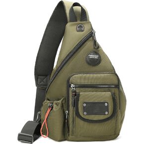 NICGID Sling Bag Backpack, 13.3'' 14.1'' Laptop Bag Crossbody Shoulder Chest Backpacks Travel Outdoors for Men Women