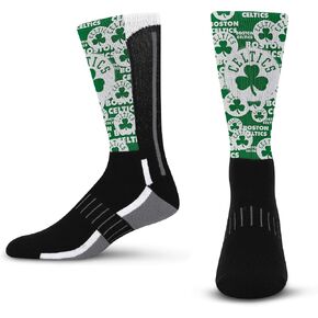 For Bare Feet Men's NBA Montage Crew Sock Large