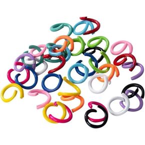 Colored Metal Open Jump Rings, 8 mm, 300 Pcs, for Bracelet Charms, Jewelry Connectors, Craft Keychains