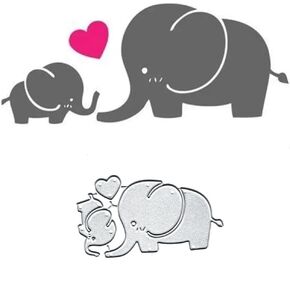 Animal Elephant Dies Metal Die Cuts, Elephant Frame Metal Cutting Dies Cut Stencils for DIY Scrapbooking Cards Photo Album Decorative Embossing Paper Dies for Scrapbooking Card Making