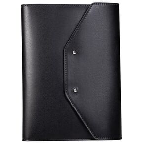 Case-it Pro Padfolio Portfolio Binder, 1 inch D-Ring Binder - 5 Tab Expanding File Folder, Multiple Pockets - Black (LL-PRO-243)