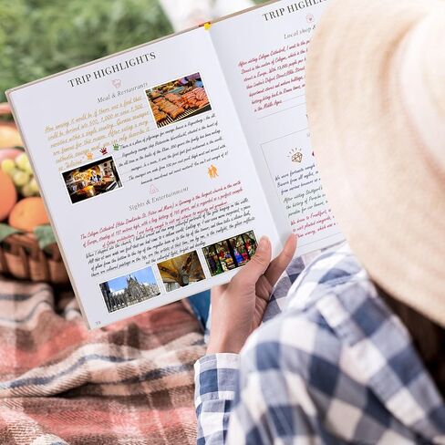 Lanpn Travel Photo Journal Book for Women Men with Prompt, Linen Travel Log Diary Scrapbook Notebook Memory Book with 15 Trips, Traveling Adventure Vacation Journal Travelers Gifts (Green, 110 Pages) in Saudi Arabia