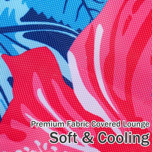 Fabric Covered Pool Float Lounge for Adults 2 in 1 Convertible Chair Lounger Large Inflatable Pool Rafts Heavy Duty Float Mattress with Quick Dry Cover, Electric Air Pump in Kuwait