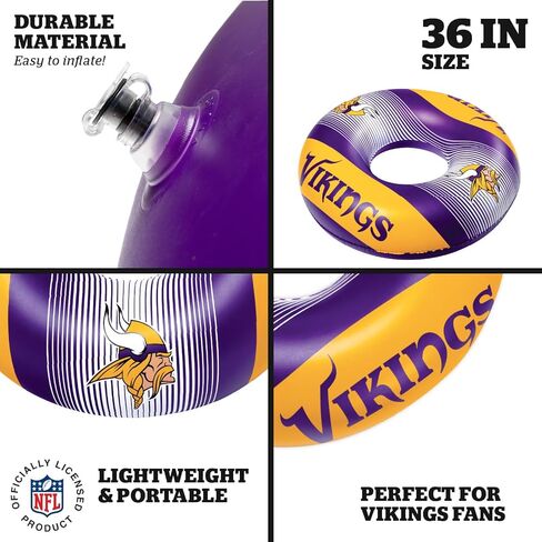 Bigmouth Minnesota Vikings NFL Fan Gear Outdoor Toys ، مرخص رسميًا - 36 "تجمع دائري in Kuwait