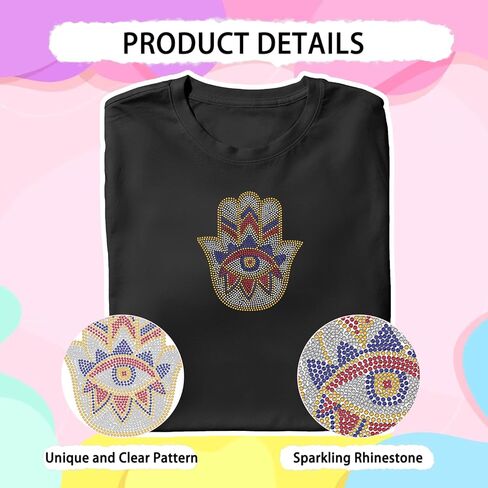 MAYJOYDIY Music Note Rhinestone Iron on Hotfix Transfer Decal White Music Iron On Rhinestone Crystal T-Shirt Transfer Heat Transfer Bling Patch Rhinestone Sticker for Jacket Bags Jeans Craft in Kuwait