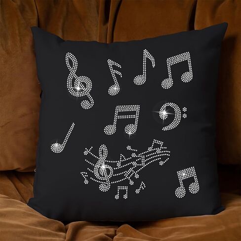 MAYJOYDIY Music Note Rhinestone Iron on Hotfix Transfer Decal White Music Iron On Rhinestone Crystal T-Shirt Transfer Heat Transfer Bling Patch Rhinestone Sticker for Jacket Bags Jeans Craft in Kuwait
