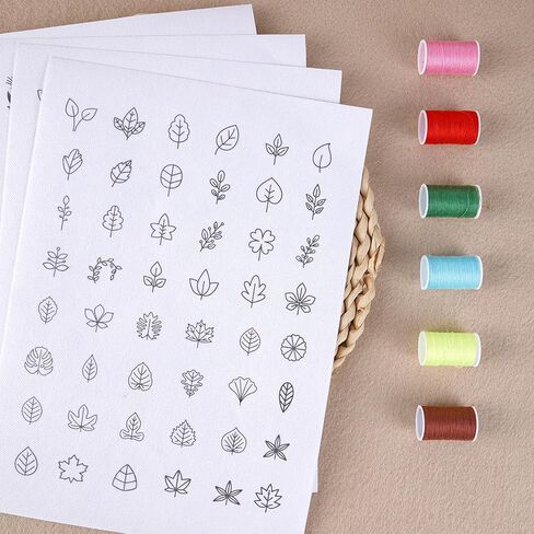 Flower Water Soluble Embroidery Patterns, 85 Pcs Stick and Stitch Embroidery Papers Wash Away Flowering Alphabet Wildflowers Embroider Paper, DIY Customized Gifts for Hand Sewing Lover Beginners in Kuwait