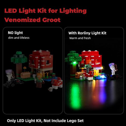 LED Light Kit for Lego Minecraft The Mushroom House 21179 Building Kit, Lighting Set Compatible with Lego 21179 (Lights Only, No Lego Models) in Saudi Arabia