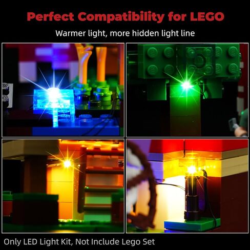 LED Light Kit for Lego Minecraft The Mushroom House 21179 Building Kit, Lighting Set Compatible with Lego 21179 (Lights Only, No Lego Models) in Saudi Arabia