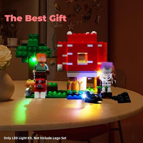 LED Light Kit for Lego Minecraft The Mushroom House 21179 Building Kit, Lighting Set Compatible with Lego 21179 (Lights Only, No Lego Models) in Saudi Arabia