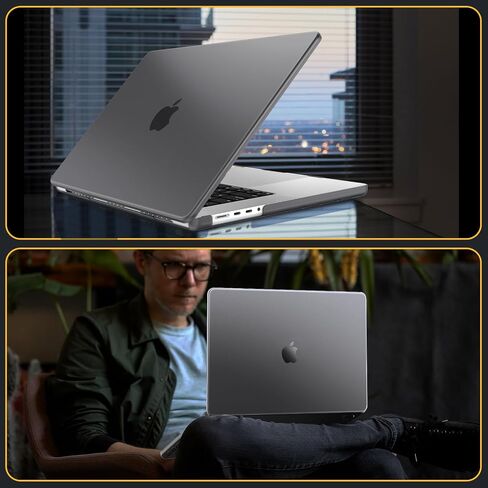 Fintie Case for MacBook Pro 16 Inch A3403 A3186 A2991 A2780 A2485 (2024 2023 2022 2021 Release) with M4 M3 M2 M1 Chip, [100% Corresponds to Official Colour] Premium Slim Matte Cover, Frost Black in Saudi Arabia
