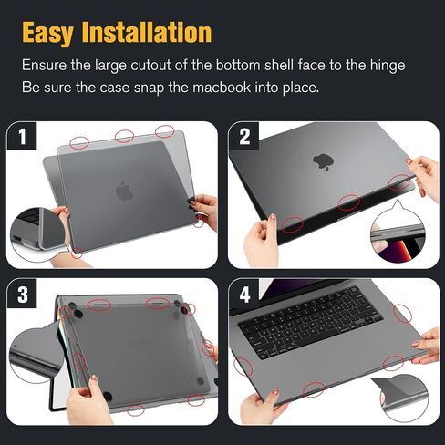 Fintie Case for MacBook Pro 16 Inch A3403 A3186 A2991 A2780 A2485 (2024 2023 2022 2021 Release) with M4 M3 M2 M1 Chip, [100% Corresponds to Official Colour] Premium Slim Matte Cover, Frost Black in Saudi Arabia