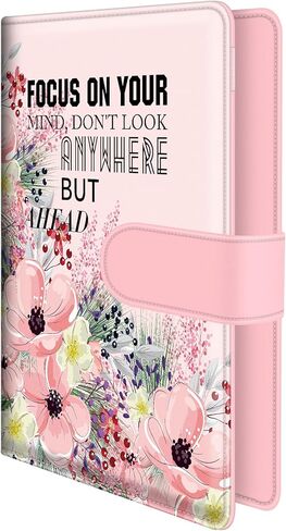 BVYA Budget Binder, Premium Printed Patterns PU Leather Loose Leaf Notebook Binder Cover, Financial Management Notebook Binder in Kuwait