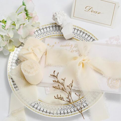 1-1/2 "× 22YD شيفون شريط الحرير شرائط ملونة مختلطة مجموعة 5.5yd × 4 لفات Fringe Fabring صديقة للبيئة لدعوات الزفاف ، والباقات الزفاف ، والزخارف ، والهدايا المرفقة وصنع القوس in Kuwait