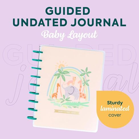 Happy Planner Undated Guided Disc-Bound Journal, 80 Pages, Classic Size, Wellness Layout, Everyday Magic Theme in Kuwait