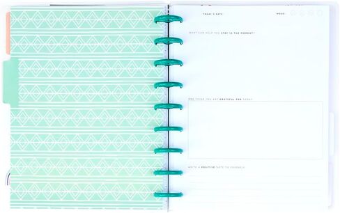 Happy Planner Undated Guided Disc-Bound Journal, 80 Pages, Classic Size, Wellness Layout, Everyday Magic Theme in Kuwait