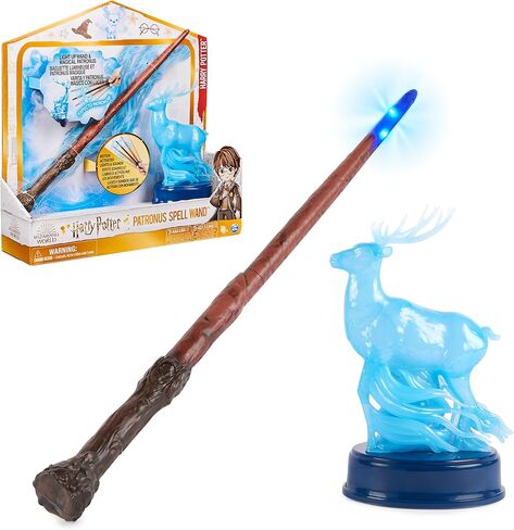 Wizarding World, Harry Potter 13" Light-Up Patronus Wand Collectible Toy + Figure, Lights & Sounds with 3 Power Levels, Gift for Girls and Boys Age 6+ in Saudi Arabia