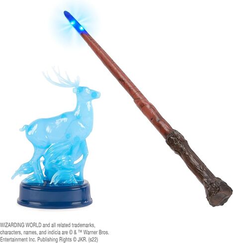 Wizarding World, Harry Potter 13" Light-Up Patronus Wand Collectible Toy + Figure, Lights & Sounds with 3 Power Levels, Gift for Girls and Boys Age 6+ in Saudi Arabia
