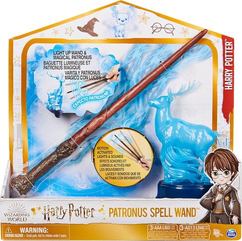 Wizarding World, Harry Potter 13" Light-Up Patronus Wand Collectible Toy + Figure, Lights & Sounds with 3 Power Levels, Gift for Girls and Boys Age 6+ in Saudi Arabia