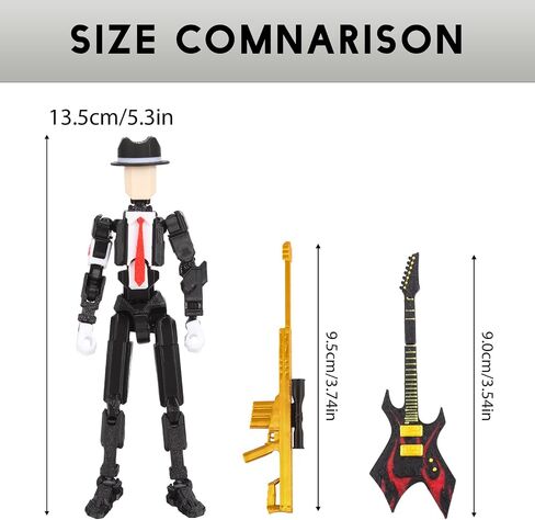 T13 Action Figure Assembly مكتملة ، الشكل ثلاثي الأبعاد المطبوع T13 Figure ، The Dummy 13 مناسبة جدًا لمكاتب المكاتب وزينة كعكة أعياد الميلاد in Saudi Arabia