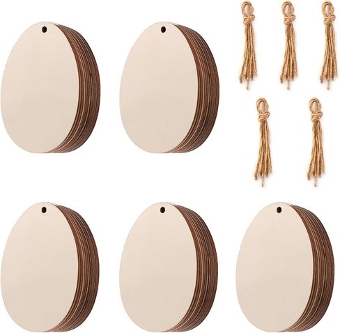 40Pcs Crosses Unfinished Wooden Gift Ornaments DIY Craft Activity Paintable Blank Natural Crosses Cutouts Hanging Wood Slices for Easter Sunday Kids Classroom Art Crafts Party Supplies in Saudi Arabia