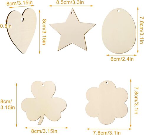 40Pcs Crosses Unfinished Wooden Gift Ornaments DIY Craft Activity Paintable Blank Natural Crosses Cutouts Hanging Wood Slices for Easter Sunday Kids Classroom Art Crafts Party Supplies in Saudi Arabia