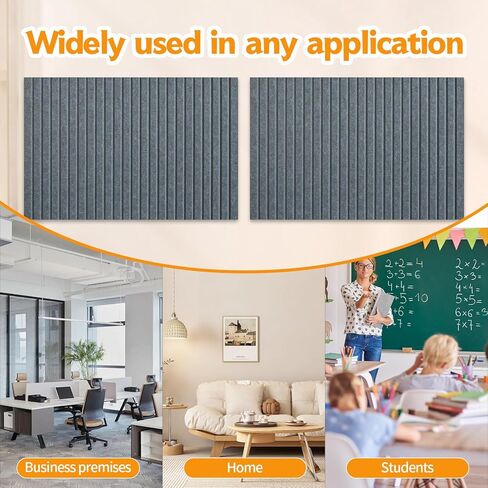 2pcs كبيرة اللوحة Cork Board البديل ، لوحة الفلين الكبيرة للمكتب ، وألواح الجدار Slat 32x24 ، والبلاط اللوحة ذات النشرات مع Thumbtacks لديكور جدار المكتب (جمل مظلم) in Kuwait