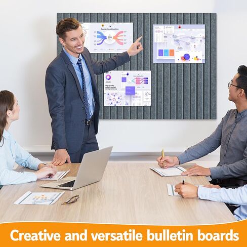 2pcs كبيرة اللوحة Cork Board البديل ، لوحة الفلين الكبيرة للمكتب ، وألواح الجدار Slat 32x24 ، والبلاط اللوحة ذات النشرات مع Thumbtacks لديكور جدار المكتب (جمل مظلم) in Kuwait