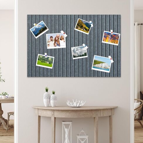 2pcs كبيرة اللوحة Cork Board البديل ، لوحة الفلين الكبيرة للمكتب ، وألواح الجدار Slat 32x24 ، والبلاط اللوحة ذات النشرات مع Thumbtacks لديكور جدار المكتب (جمل مظلم) in Kuwait