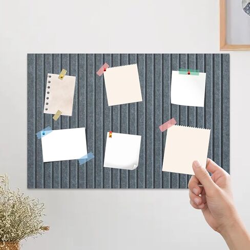 2pcs كبيرة اللوحة Cork Board البديل ، لوحة الفلين الكبيرة للمكتب ، وألواح الجدار Slat 32x24 ، والبلاط اللوحة ذات النشرات مع Thumbtacks لديكور جدار المكتب (جمل مظلم) in Kuwait