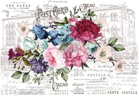 Redesign DÉCOR TRANSFERS® – Imperial Garden Size 44"x30", Cut INTO 6 Sheets 655350635534 Rub on Transfer for Wall or Furniture Decoration in Saudi Arabia
