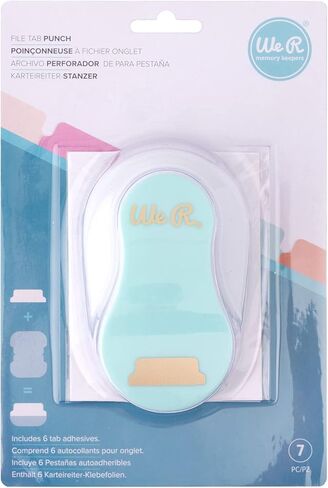 We R Memory Keepers Tab Paper Punch, Blue, with Sticker Sheets, Create Custom DIY Tabs, Easy to Use, Organize Files, Planners, Journals, Notebooks in Saudi Arabia