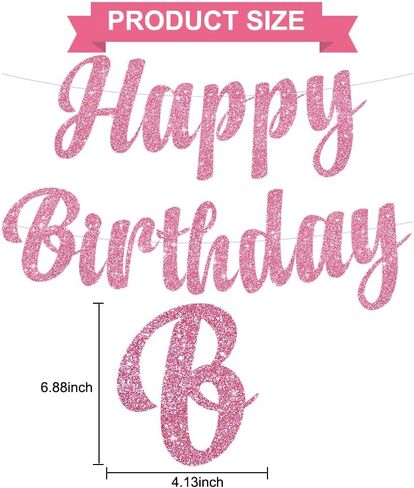 BEISHIDA Teal Blue Happy Birthday Banner - Pre-Strung Glitter Decorations, Sign for Women, Backdrop in Kuwait