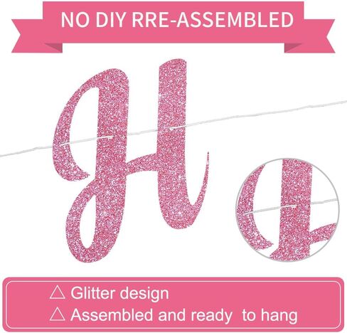 BEISHIDA Teal Blue Happy Birthday Banner - Pre-Strung Glitter Decorations, Sign for Women, Backdrop in Kuwait