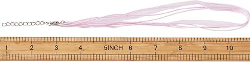 Pandahall 100Pcs 17" Waxed Jewelry Necklace Cord with Organza Ribbon and Lobster Clasps and Chain Extender for DIY Jewelry Making (Mixed Color) in Saudi Arabia