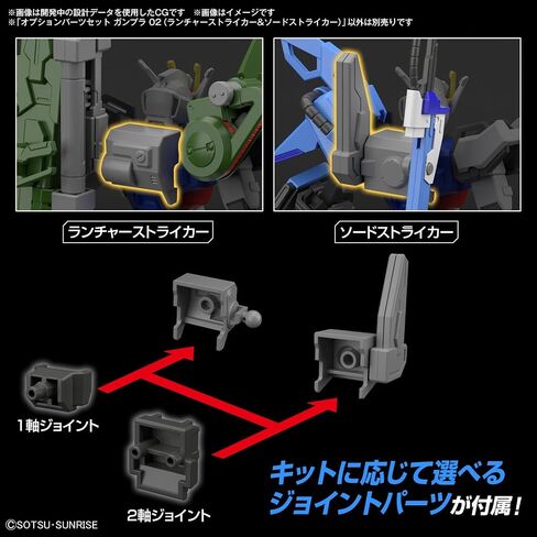 Bandai Hobby - Gundam Seed - #02 Option Parts Set Gunpla 02 (Launcher Striker & Sword Striker), Bandai Spirits Model Kit in Saudi Arabia