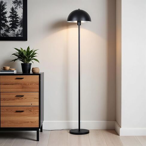 Kenroy Home Vega Gold Metal Dome Floor Lamp with Sleek Modern Design and Round Metal Shade for Living Rooms, Offices, and Bedrooms in Kuwait