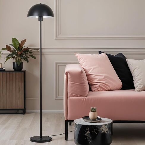 Kenroy Home Vega Gold Metal Dome Floor Lamp with Sleek Modern Design and Round Metal Shade for Living Rooms, Offices, and Bedrooms in Kuwait